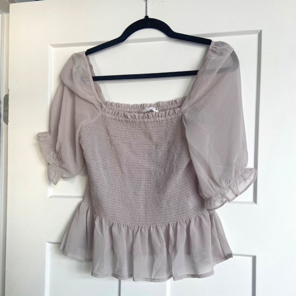 Peplum Sheer Top - Picture 1 of 1
